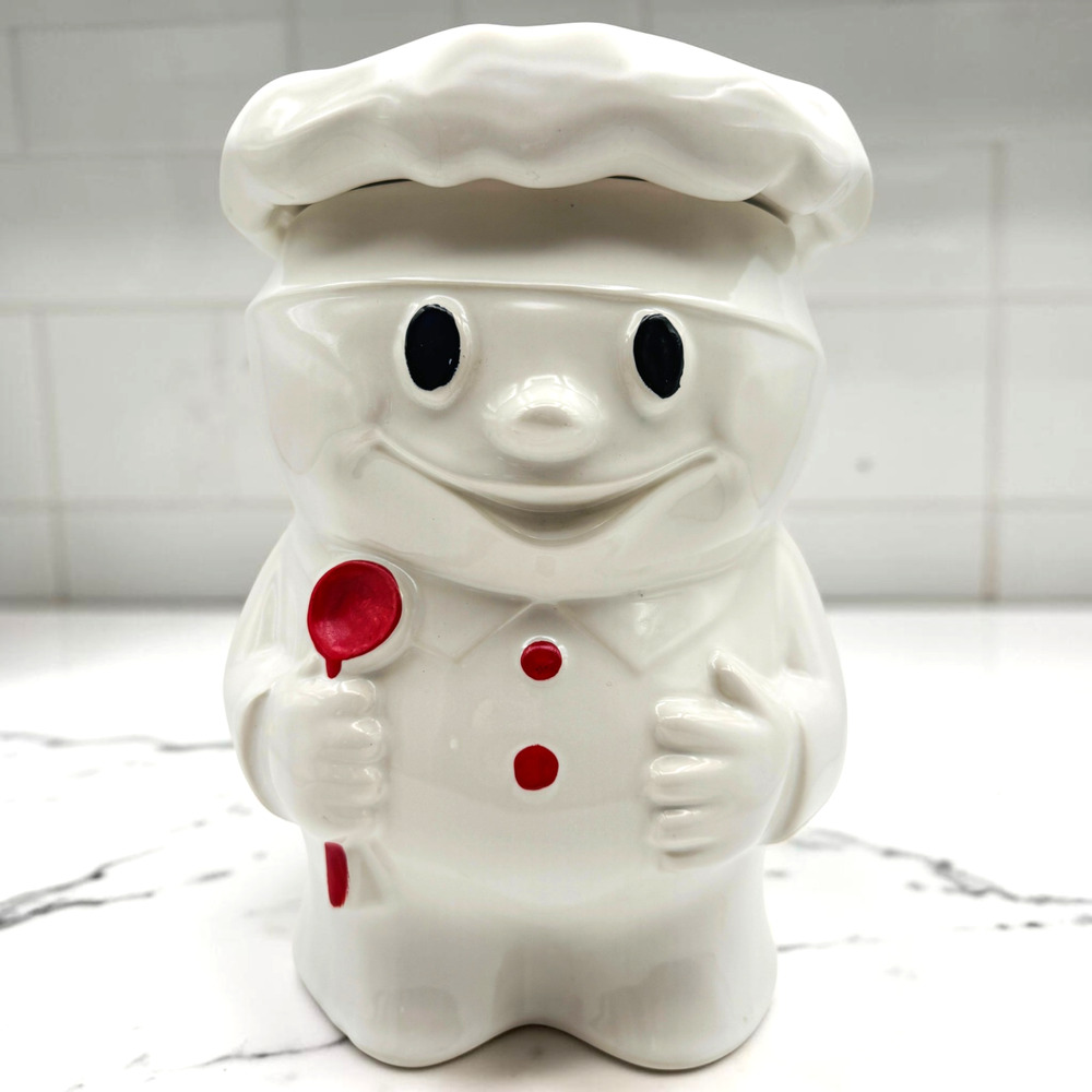 Vintage McCoy Bobby Baker Cookie Jar #183 Ceramic Dough Boy USA Canister 10" HTF
